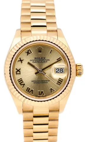 Rolex Lady-Datejust 279178 28mm Yellow gold Champagne