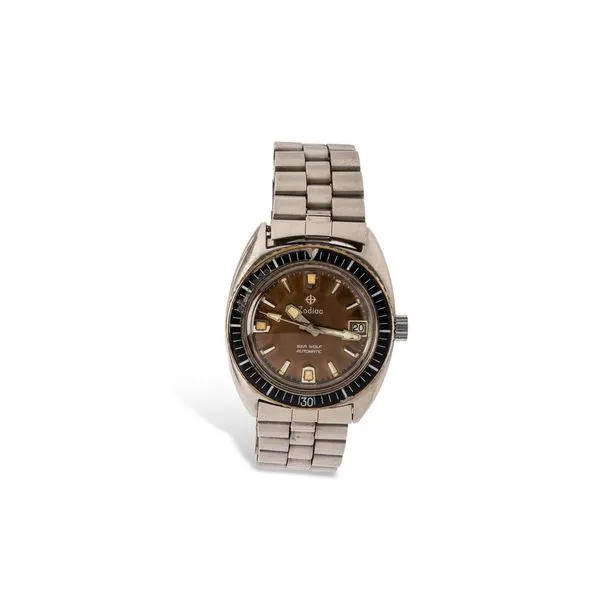 Zodiac Sea Wolf 36mm Stainless steel Brown