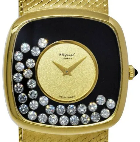 Chopard Happy Diamonds 2106 32mm Yellow gold Black