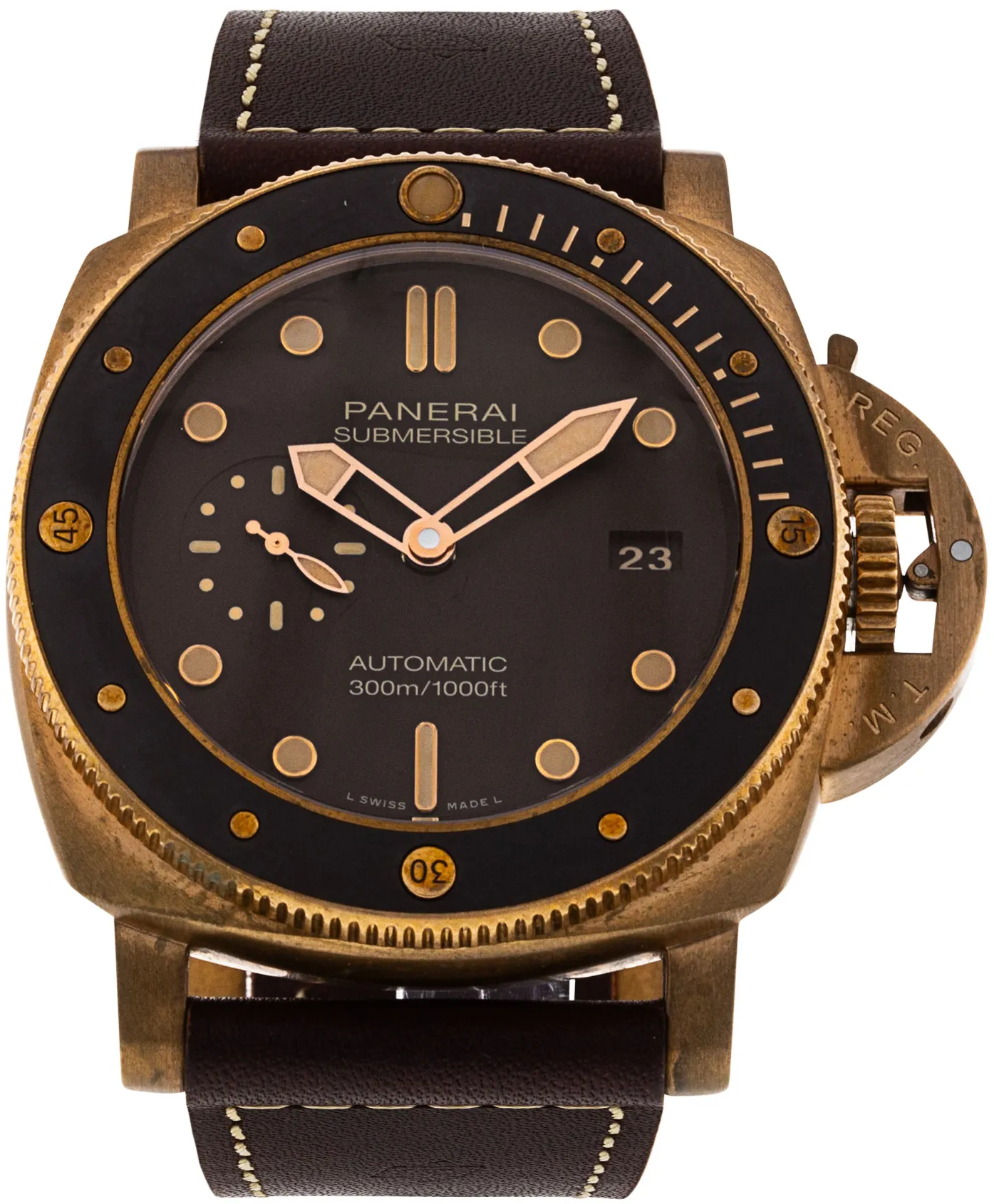 Panerai Submersible PAM 00968 47mm Bronze Brown