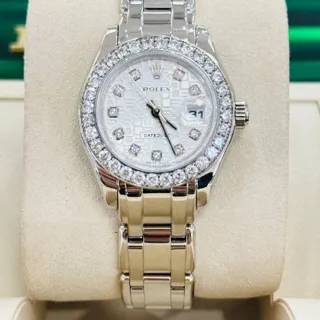 Rolex Pearlmaster 80299 29mm White gold White