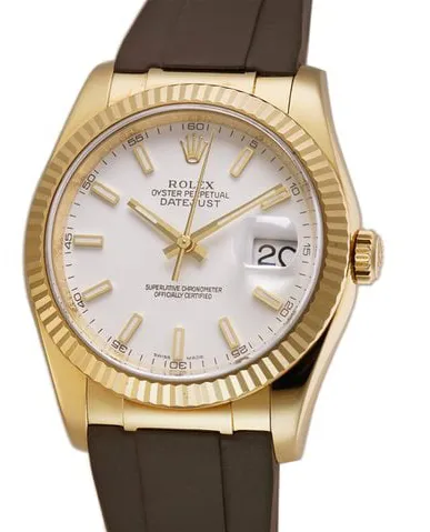 Rolex Datejust 116138 36mm Yellow gold White