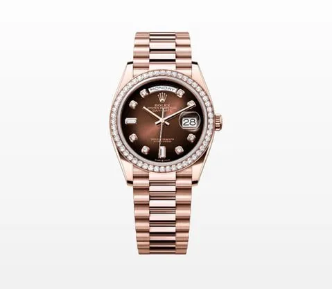 Rolex Day-Date 36 128345RBR 36mm Rose gold Brown