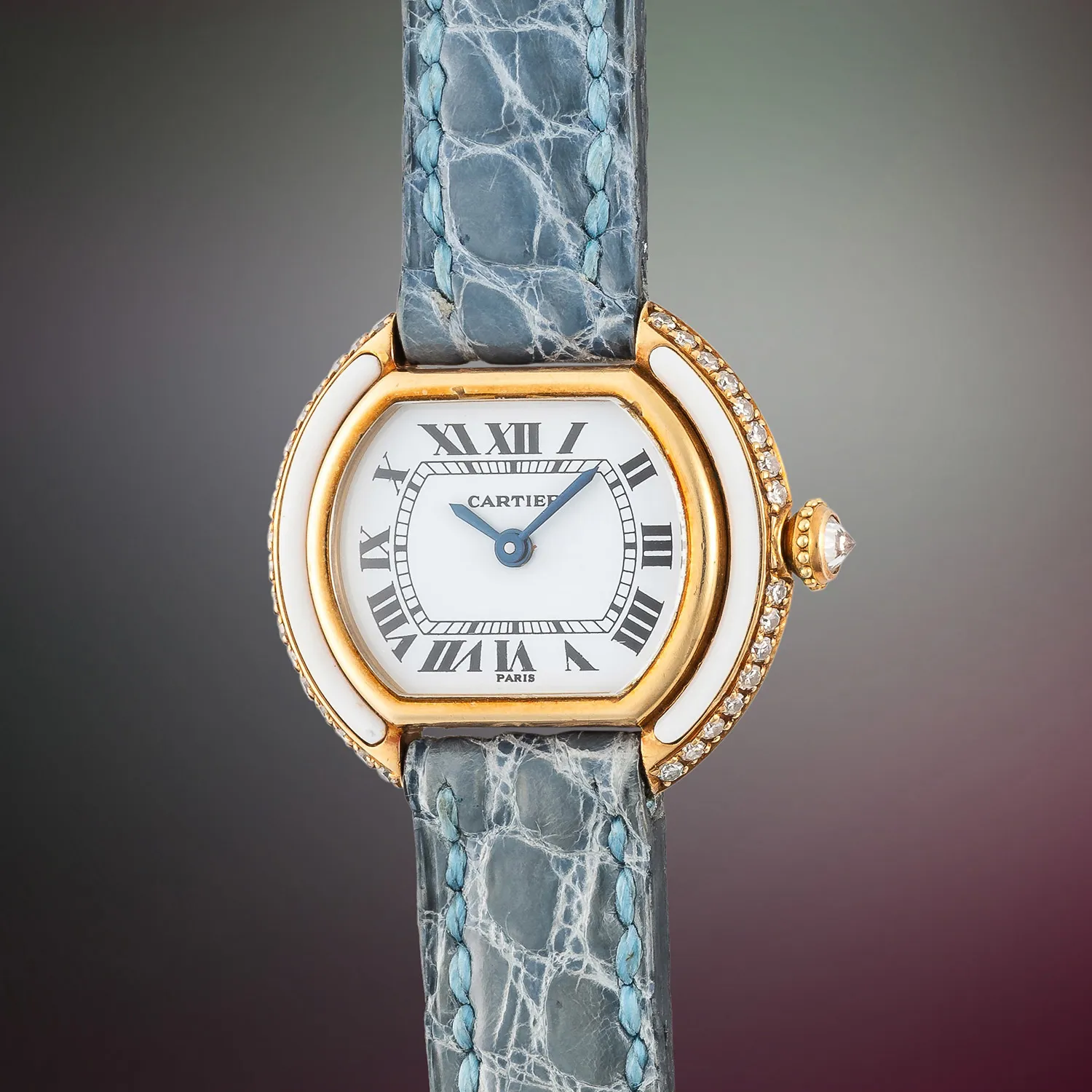 Cartier Ellipse 67081 26.5mm Yellow gold Silver