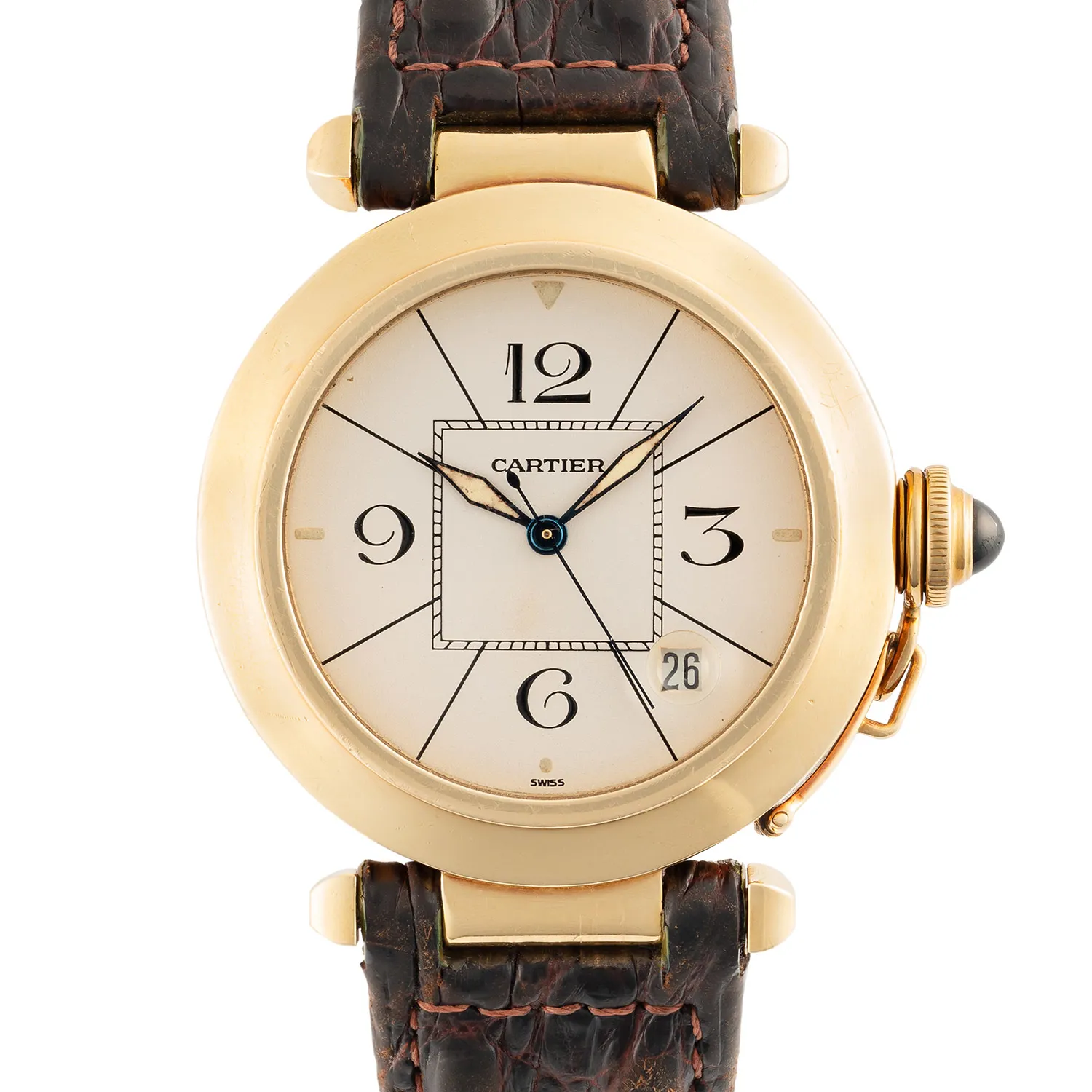 Cartier Pasha 1991 38mm Yellow gold Silver