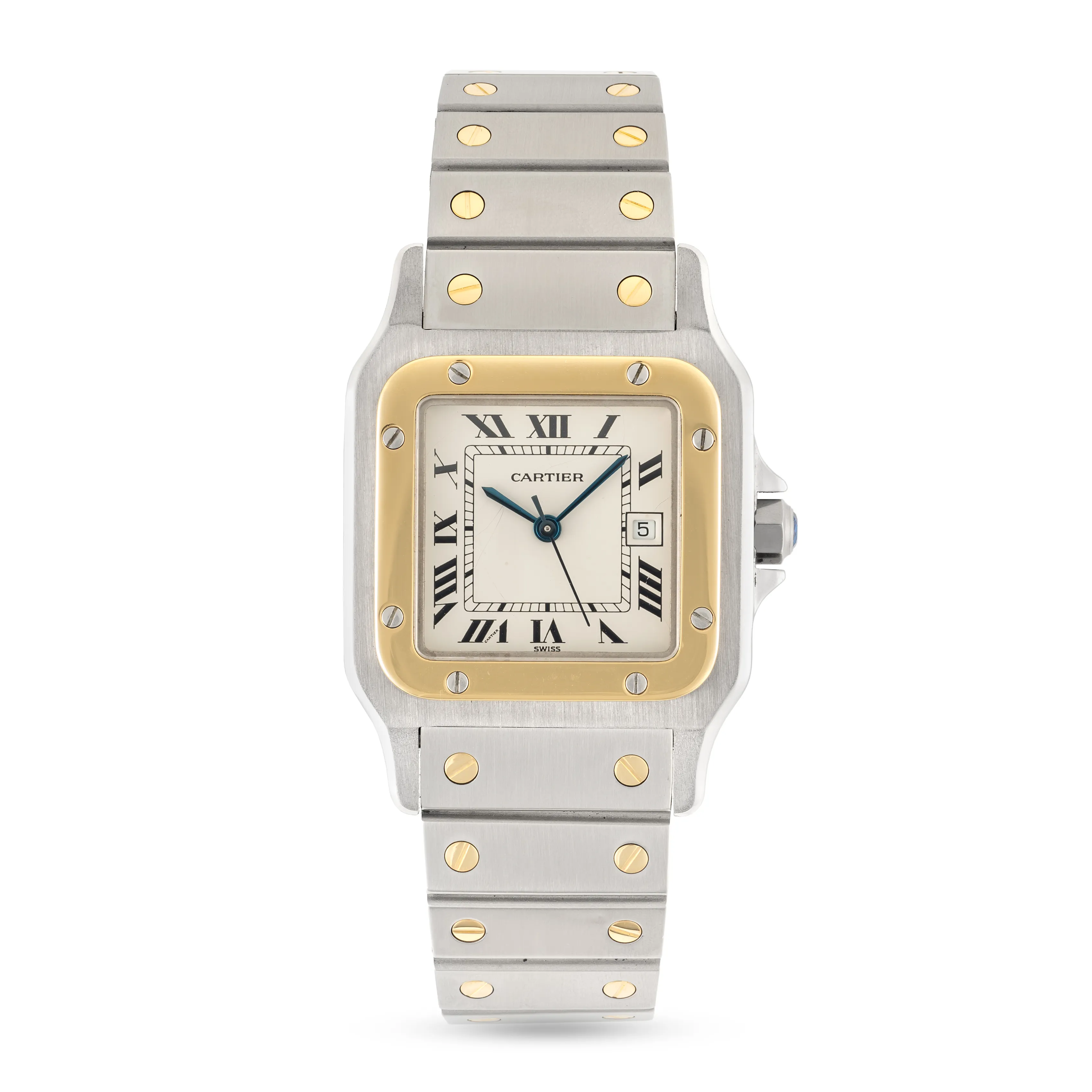 Cartier Santos Carrée 2961 29mm Yellow gold and stainless steel Silver 1