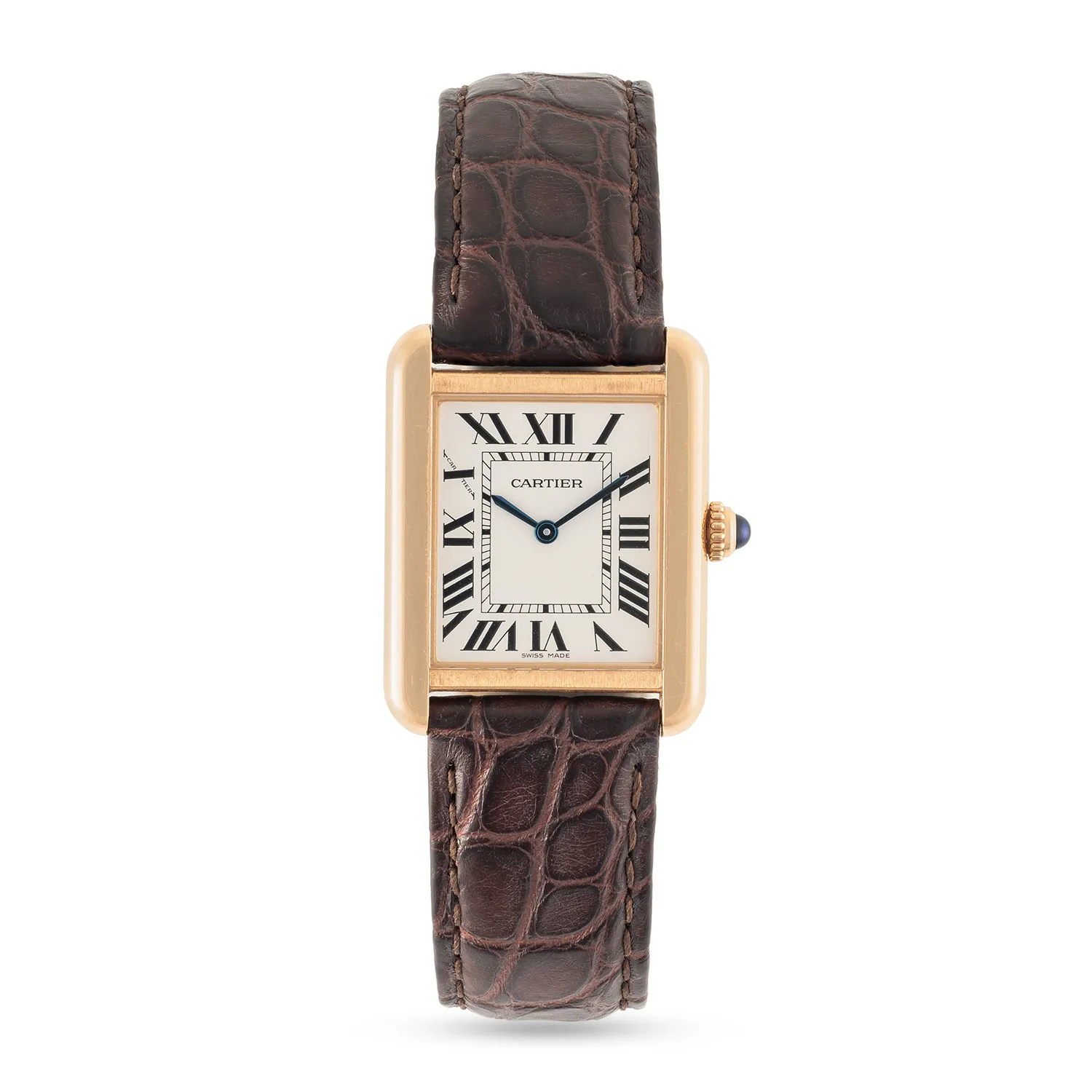 Cartier Tank Solo 3168 24.5mm Rose gold White 1