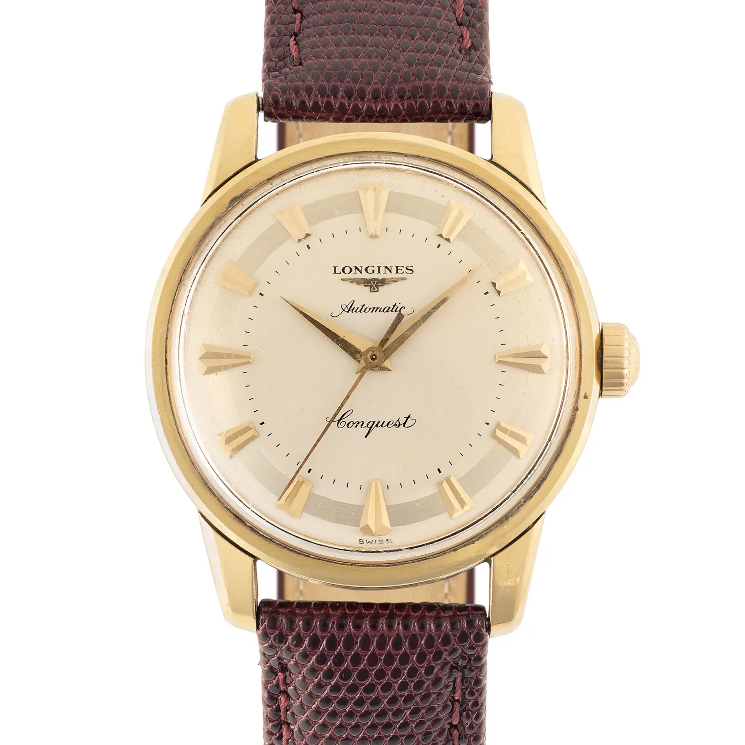 Longines Conquest 35mm Yellow gold Champagne