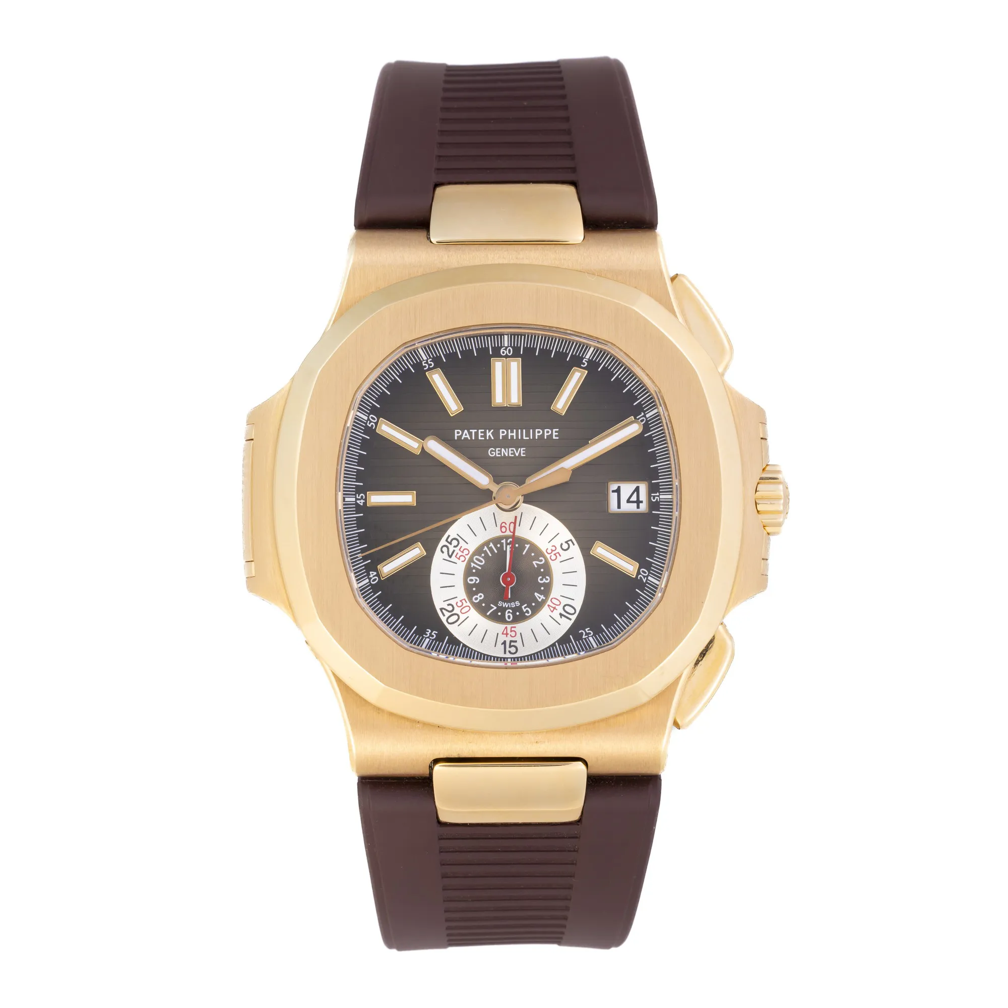 Patek Philippe Nautilus 5980R-001 37.9mm Yellow gold Brown