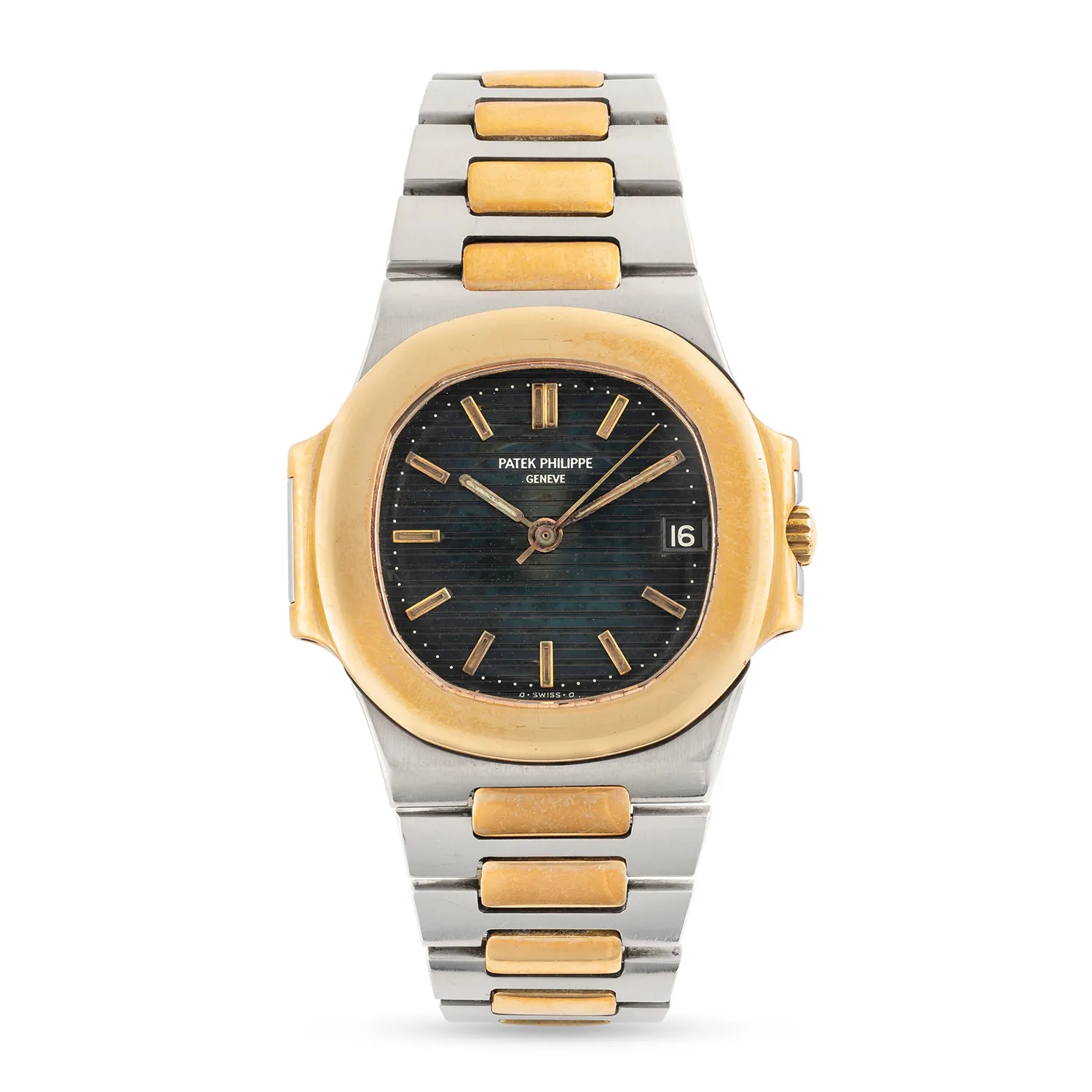 Patek Philippe Nautilus 3800/001 37mm Yellow gold and Stainless steel Black 1