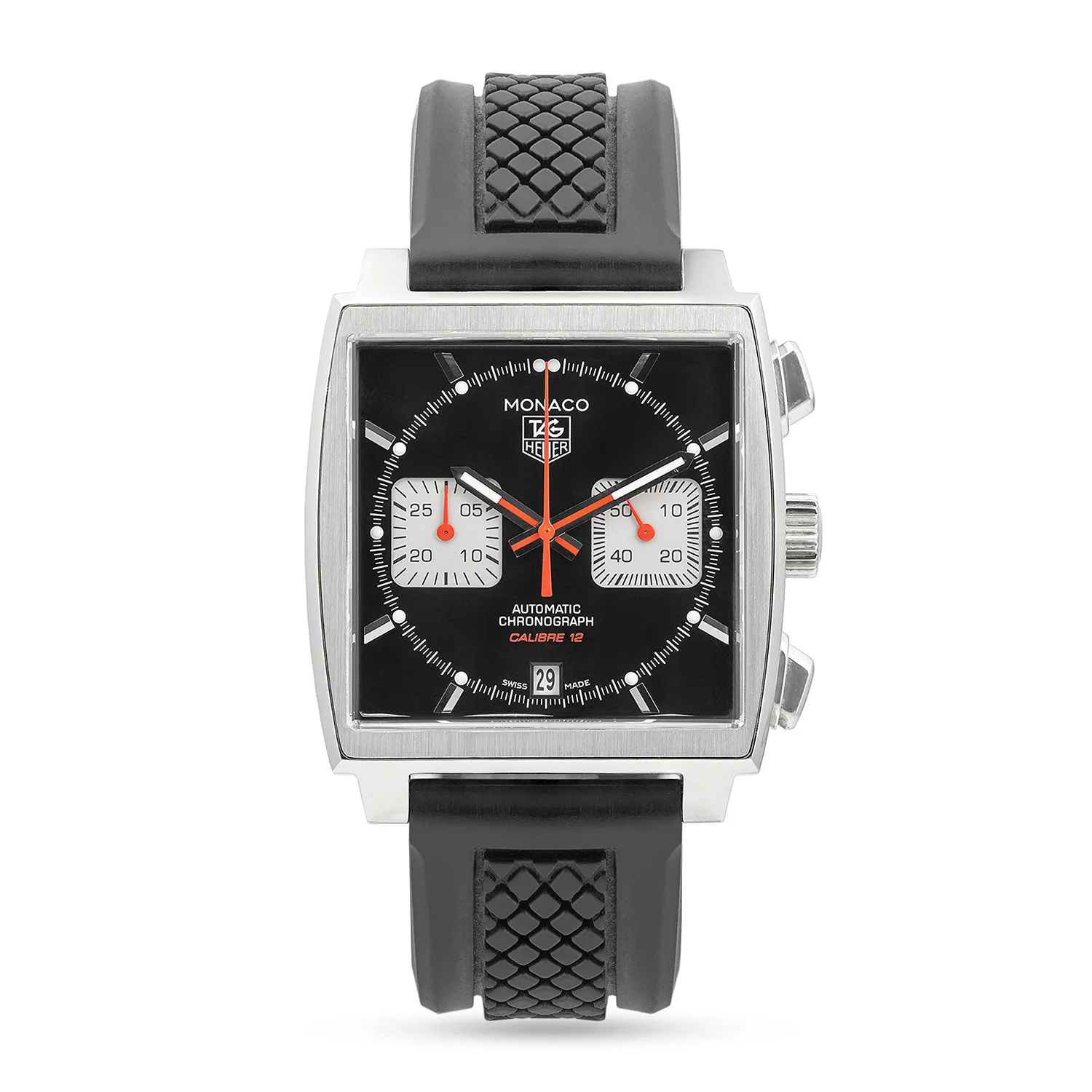 TAG Heuer Monaco Calibre 12 CAW2114 38.5mm Stainless steel Black 2