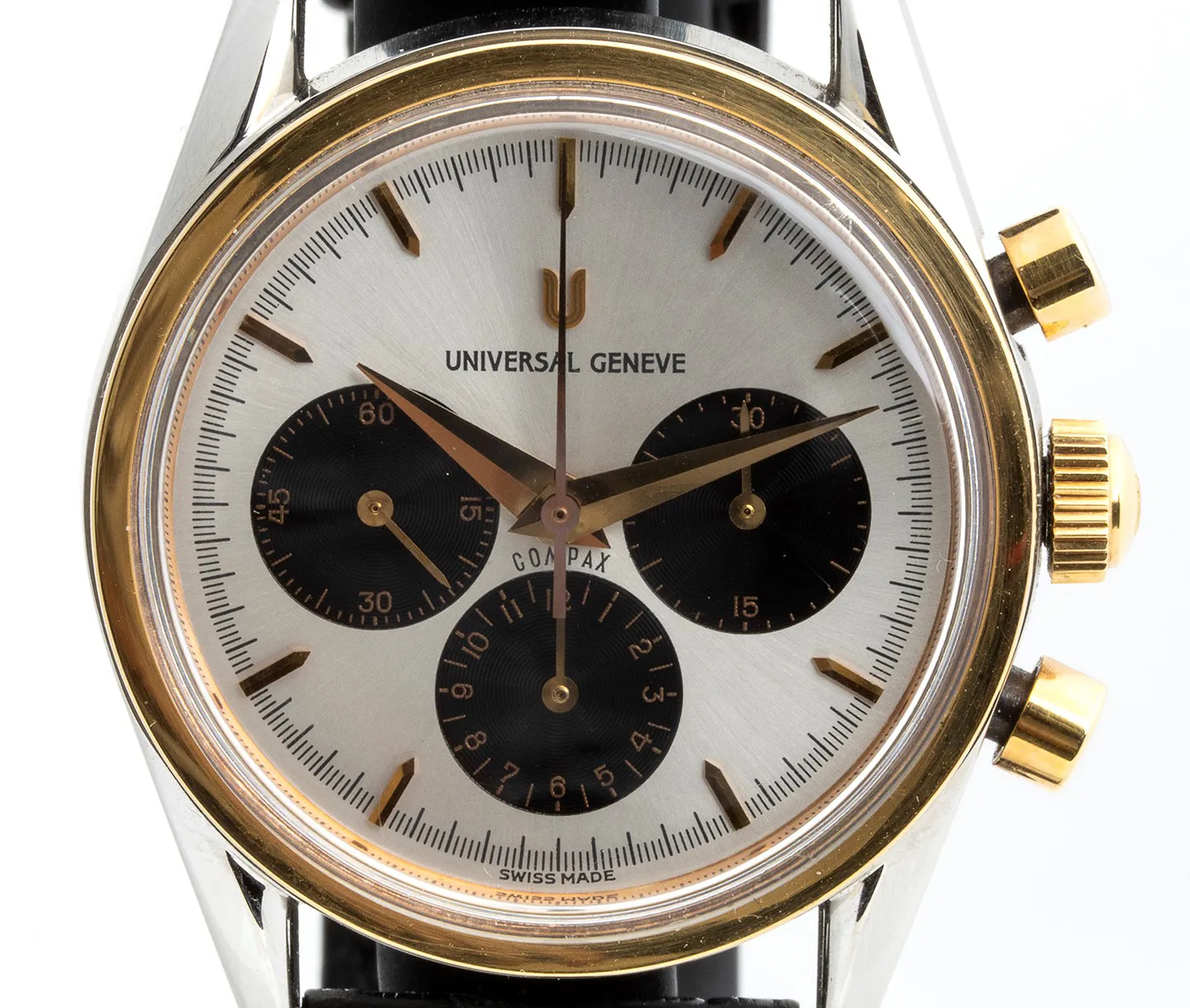 Universal Genève Compax 384.445 35mm Stainless steel Silver