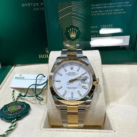 Rolex Datejust 41 126303 41mm Stainless steel White