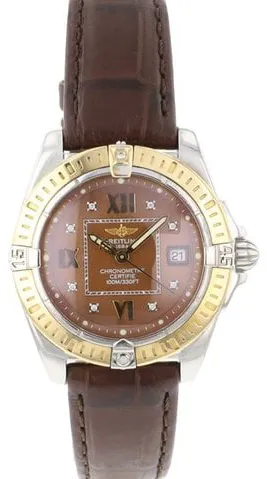 Breitling Cockpit D71356 32mm Yellow gold and Stainless steel Brown