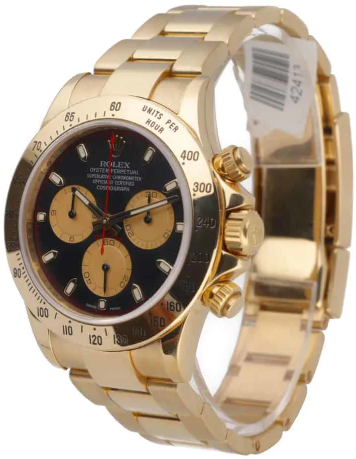 Rolex Daytona 116528 40mm Yellow gold Black Baton 1