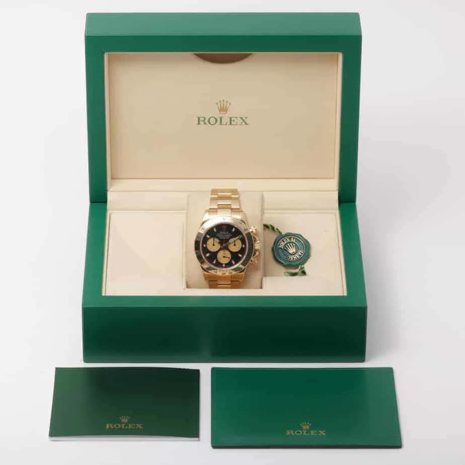 Rolex Daytona 116528 40mm Yellow gold Black Baton 4