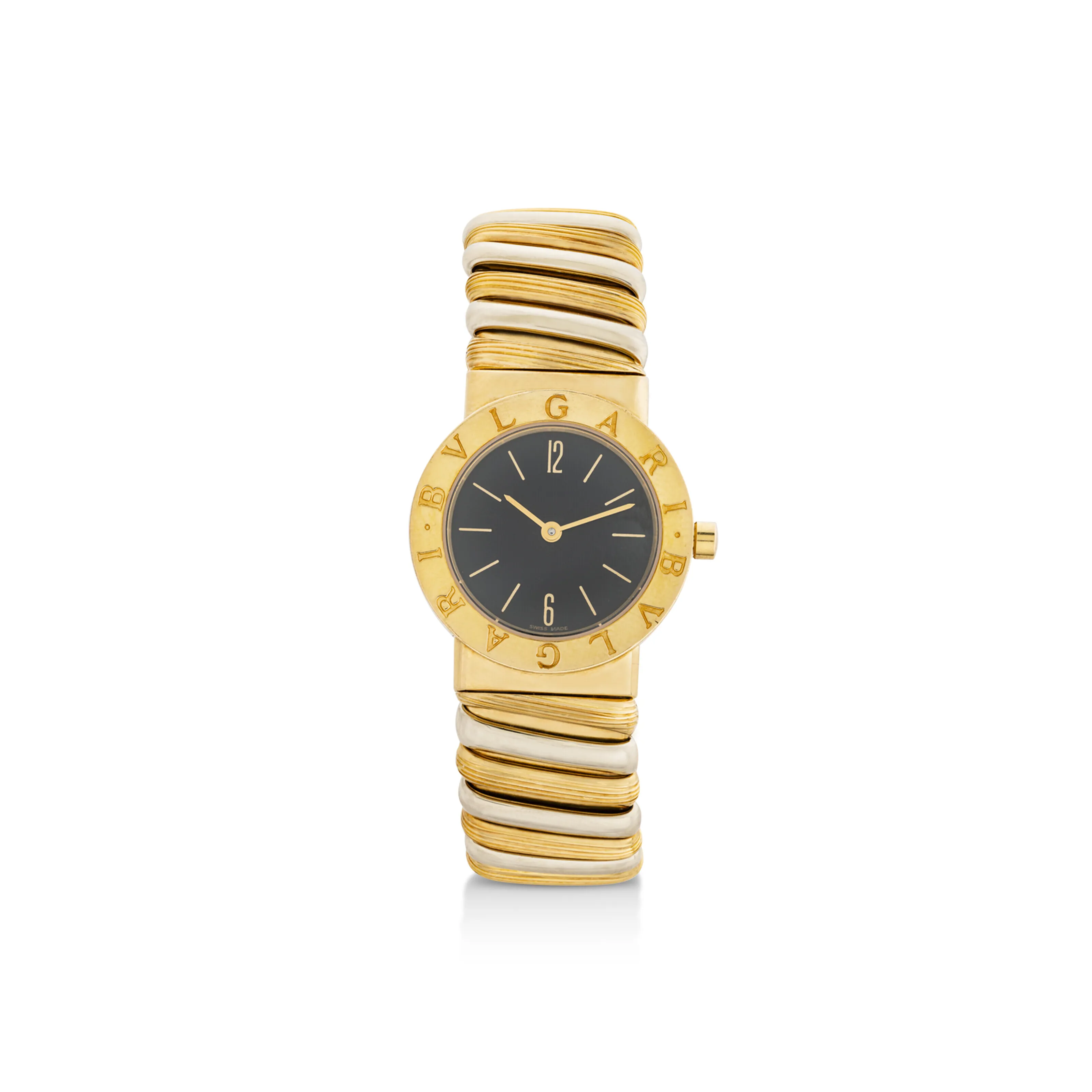 Bulgari Tubogas 15mm Yellow gold Black