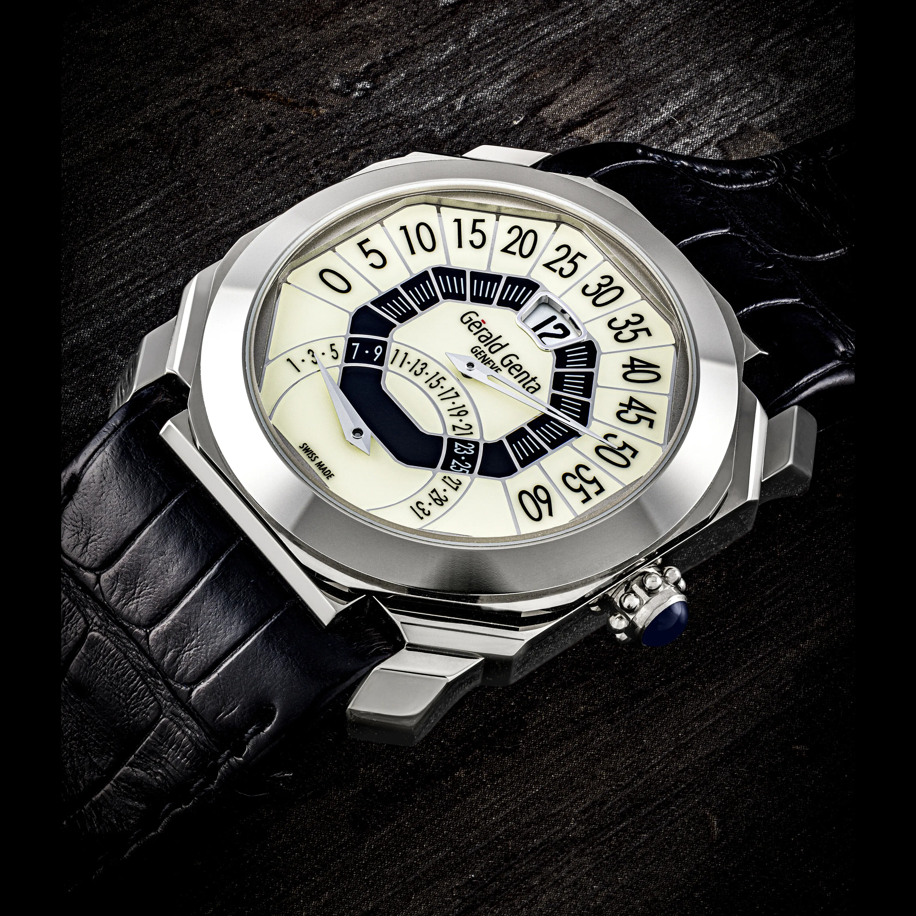 Gérald Genta Octo Bi-Retro 43mm White gold Ivory