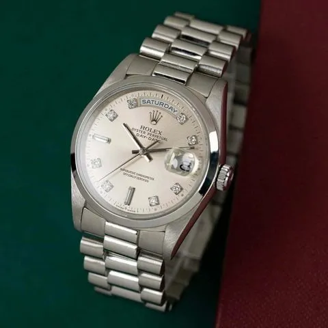 Rolex Day-Date 36 18206 36mm Platinum Silver