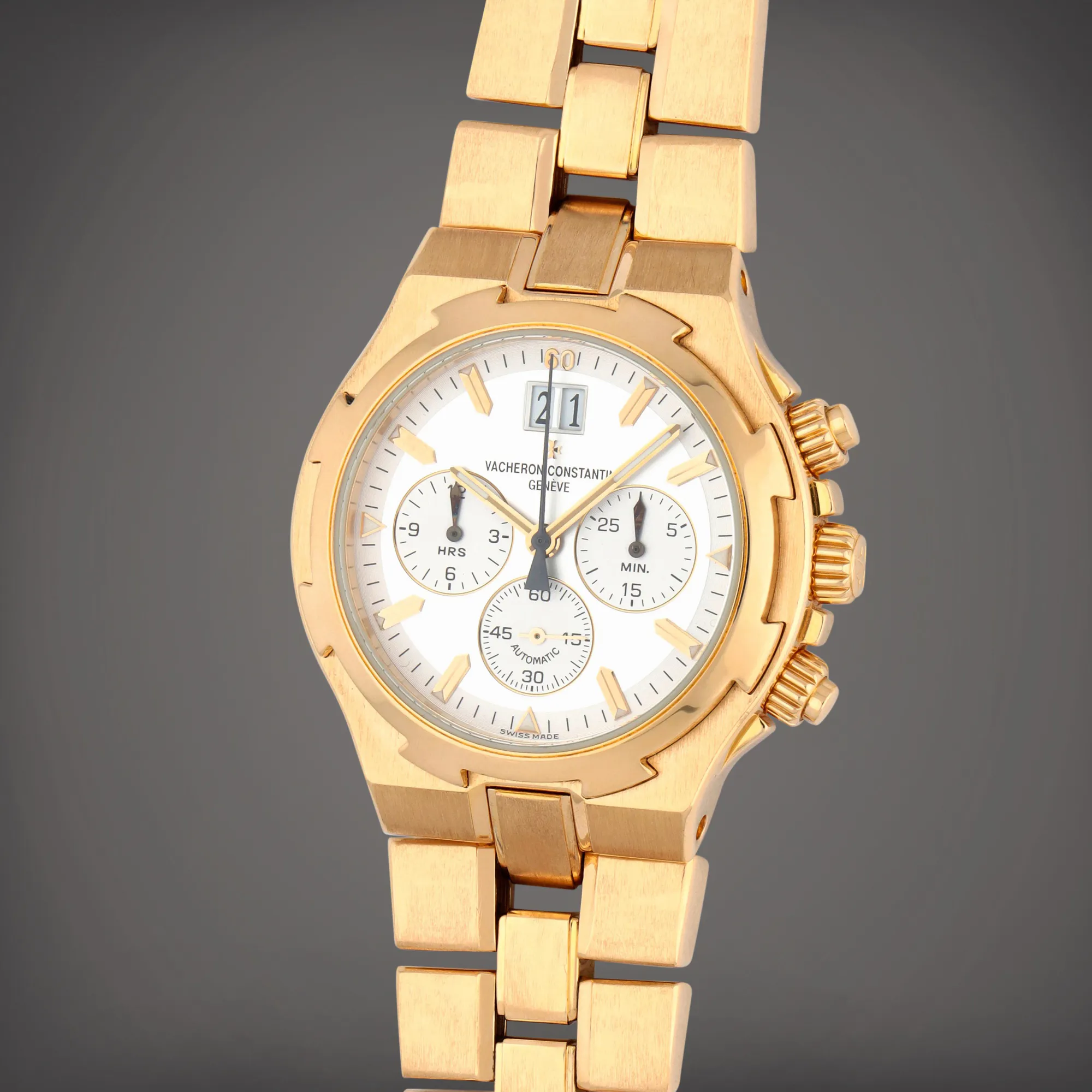 Vacheron Constantin Overseas Chronograph 49140 40mm Yellow gold White