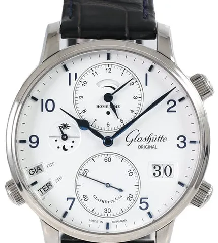 Glashütte Senator 1-89-02-03-02-30 44mm Stainless steel White