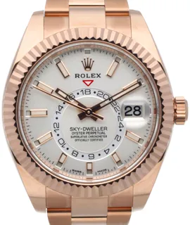 Rolex Sky-Dweller 326935 Rose gold White Baton