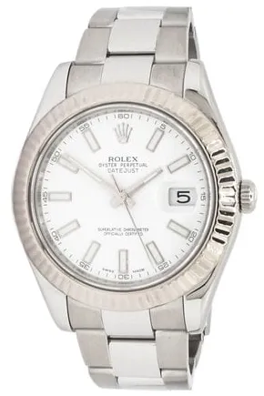 Rolex Datejust II 116334 41mm Stainless steel White