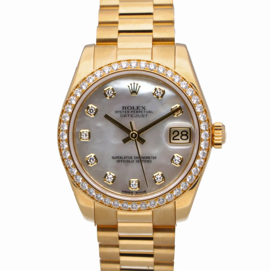 Rolex Datejust 31 178288 31mm Yellow gold Diamond