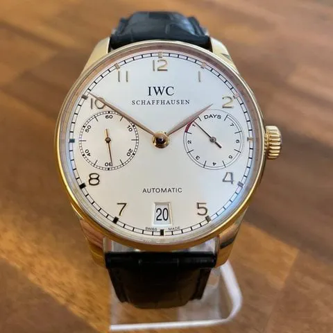 IWC Portugieser IW500101 42.5mm Rose gold Silver