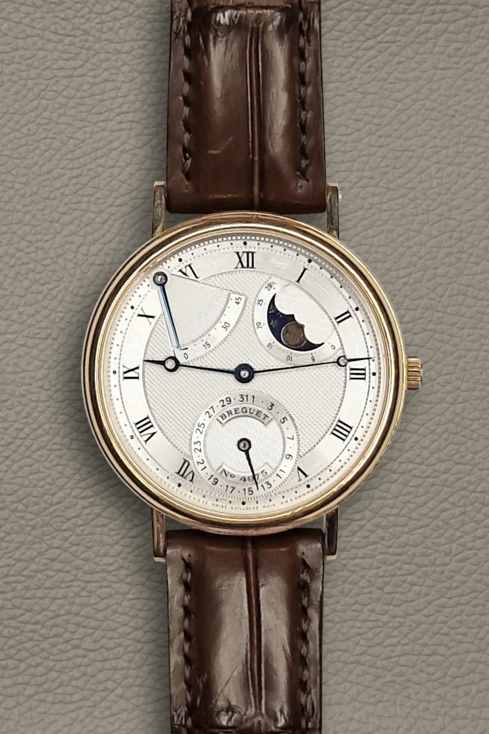 Breguet Classique Moonphase Power Reserve 3130ba/11/986 35.5mm Yellow gold Silver