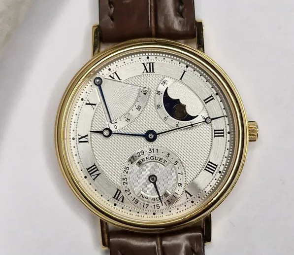 Breguet Classique Moonphase Power Reserve 3130ba/11/986 35.5mm Yellow gold Silver 4