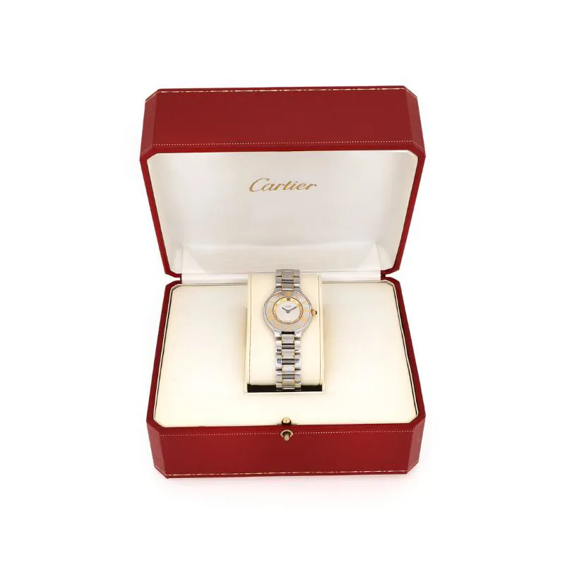 Cartier Must 21 1340 28mm Stainless steel and gold-plated Silver 1