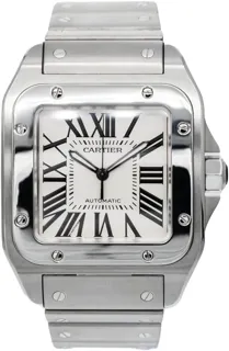 Cartier Santos W200737G Stainless steel Silver Roman Numeral