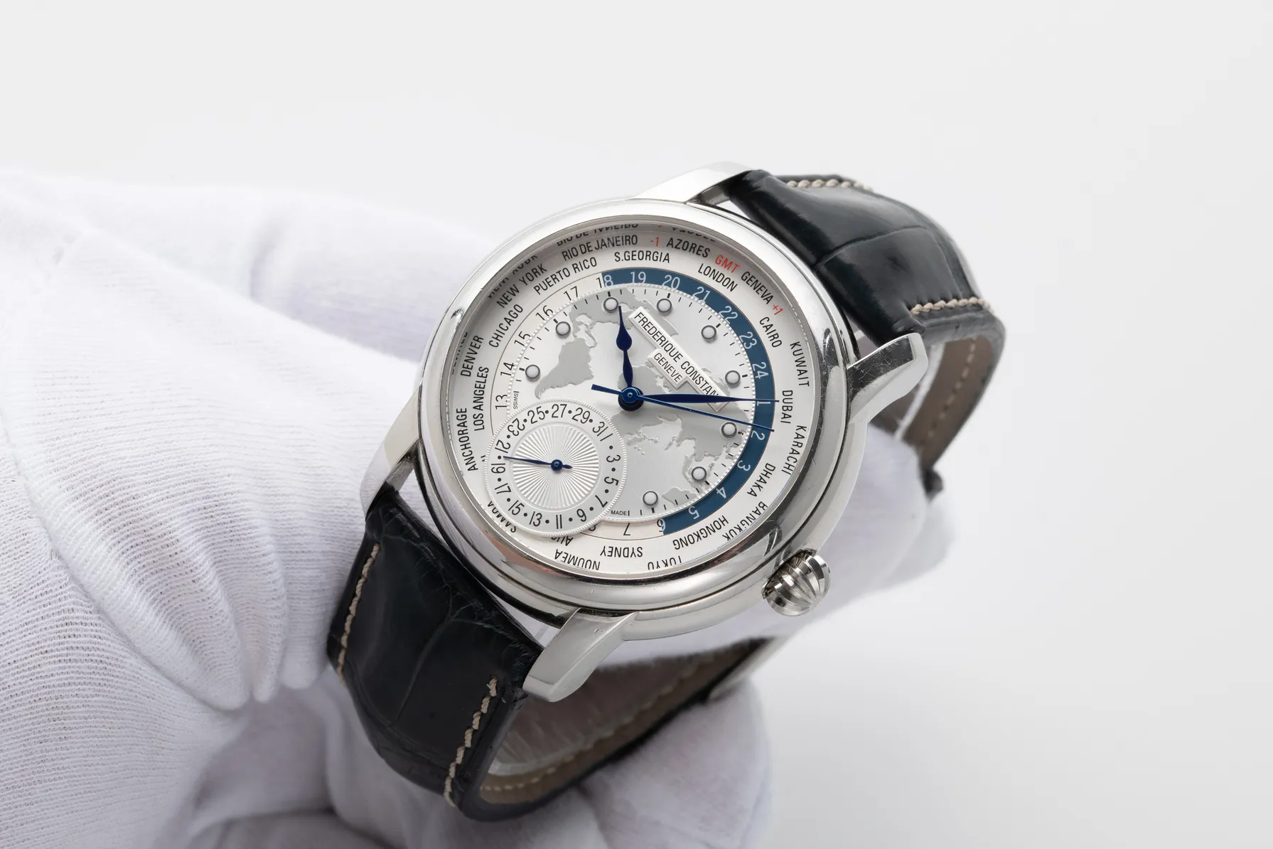 Frédérique Constant Manufacture Worldtimer FC718KW4H6 42mm Stainless steel Silver 3