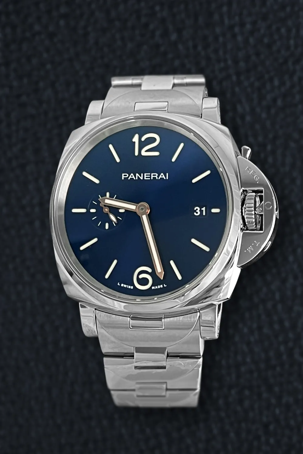 Panerai Luminor Marina PAM 01124 42mm Stainless steel Blue