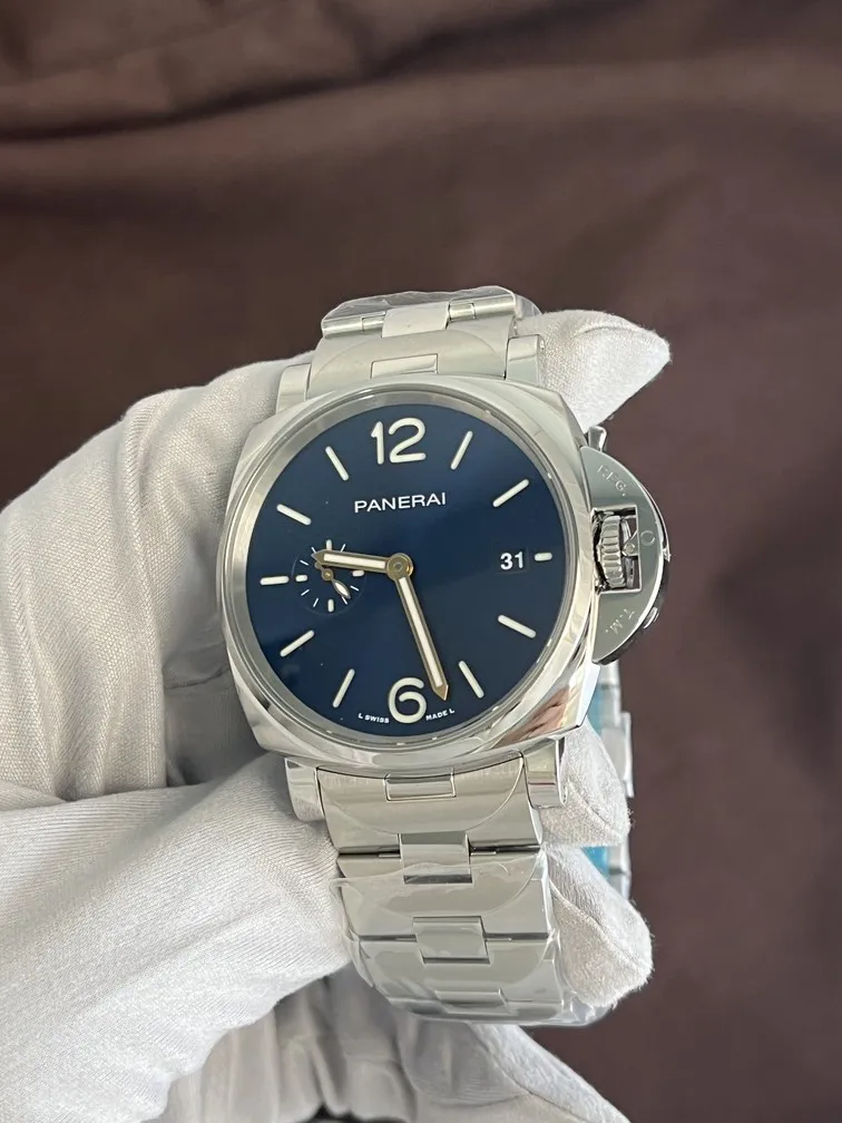 Panerai Luminor Marina PAM 01124 42mm Stainless steel Blue 2