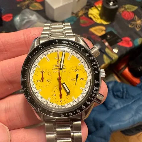 Omega Speedmaster Reduced 3810.12.40 39mm Steel Yellow