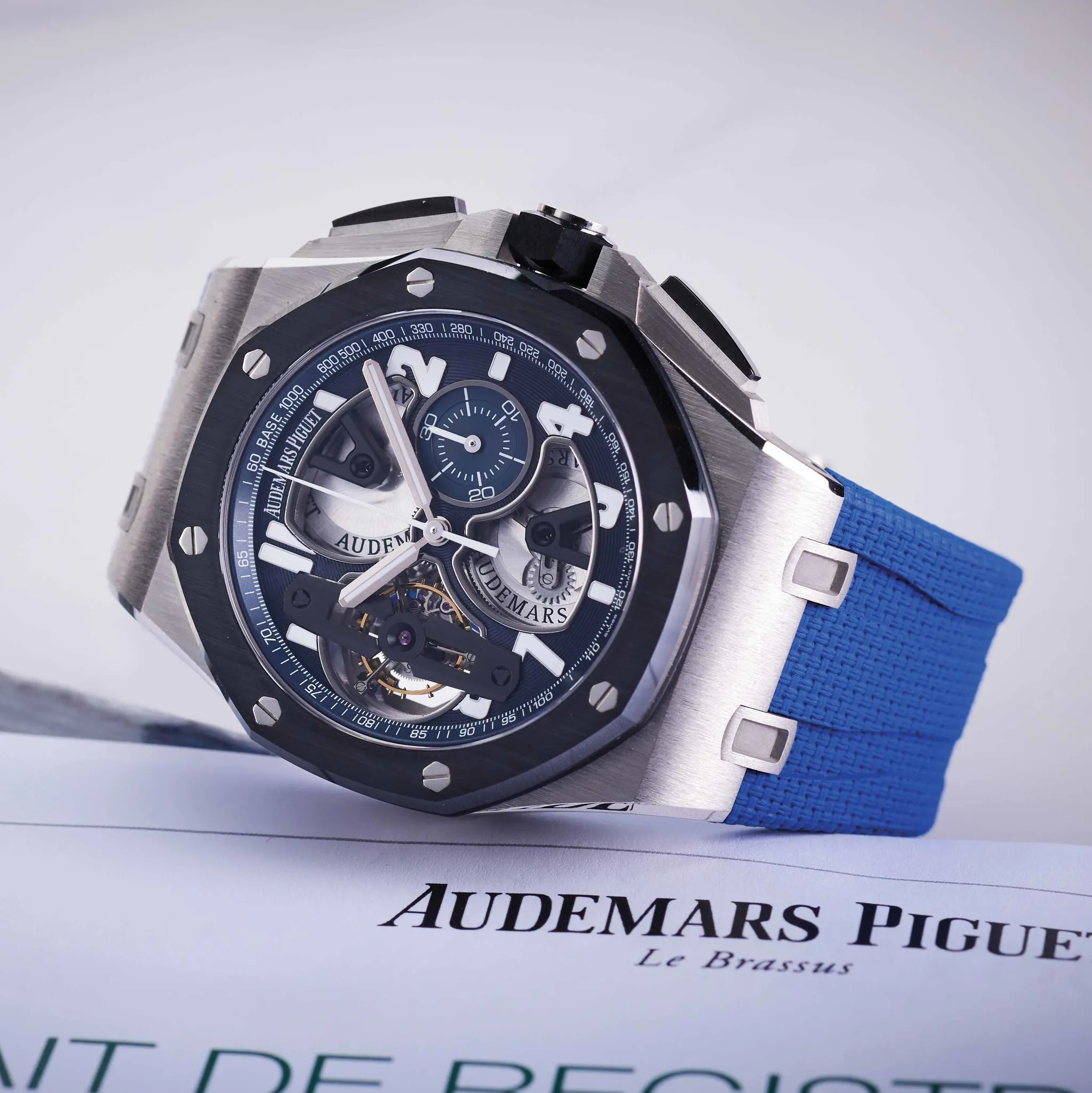 Audemars Piguet Royal Oak Offshore Tourbillon  26388PO.OO.D027CA.01 Platinum Blue 2