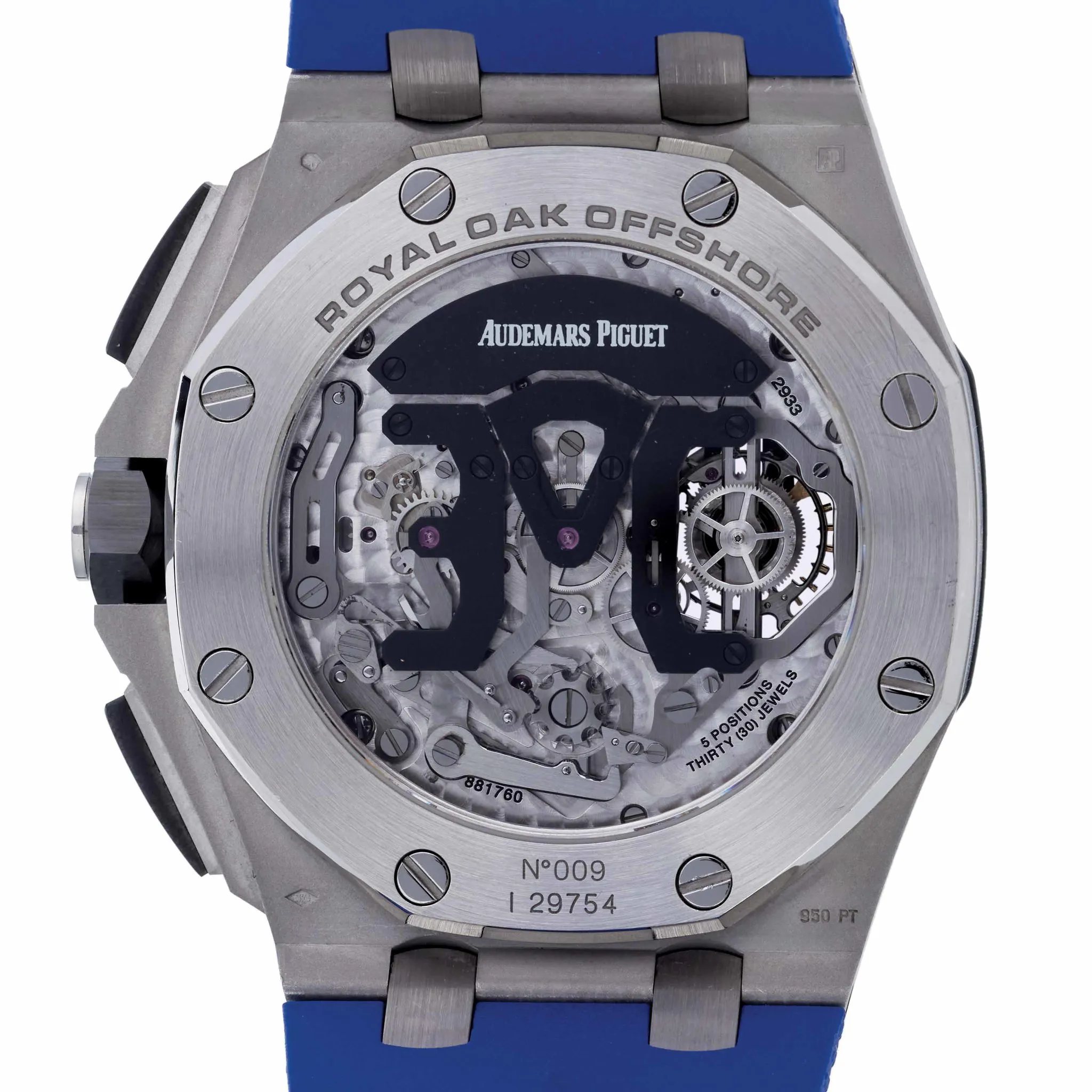 Audemars Piguet Royal Oak Offshore Tourbillon  26388PO.OO.D027CA.01 Platinum Blue 4