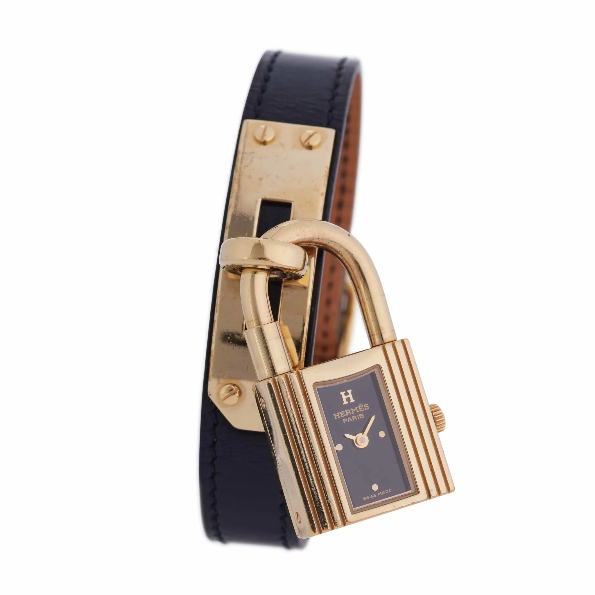 Hermès Kelly 3901 20mm Gold-plated Black