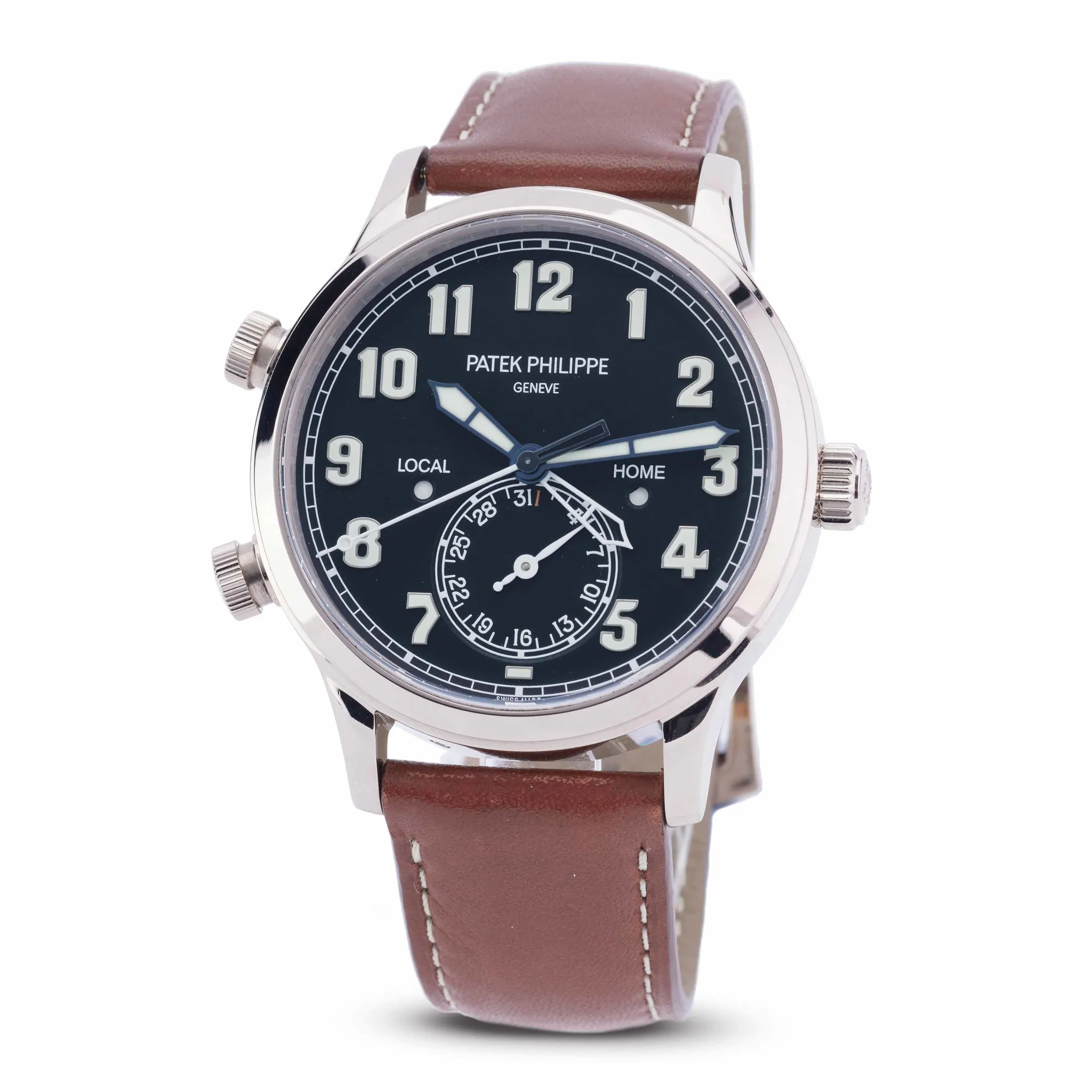 Patek Philippe Calatrava Pilot Travel Time 5524G-001 42mm White gold Blue