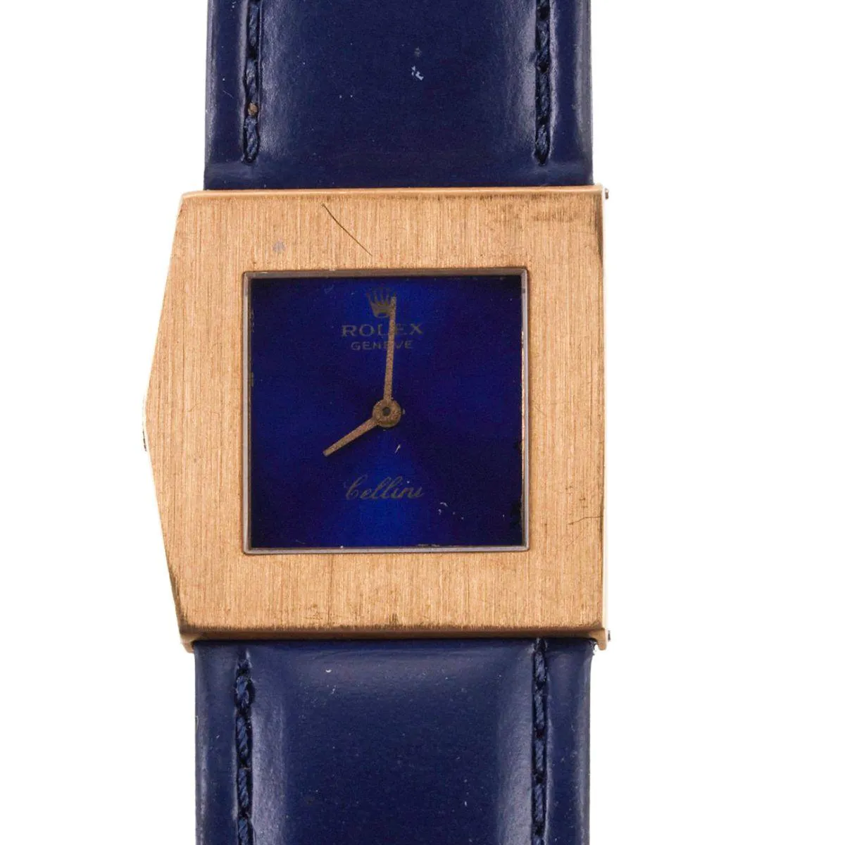 Rolex Cellini 4017-9 27.5mm Yellow gold Blue