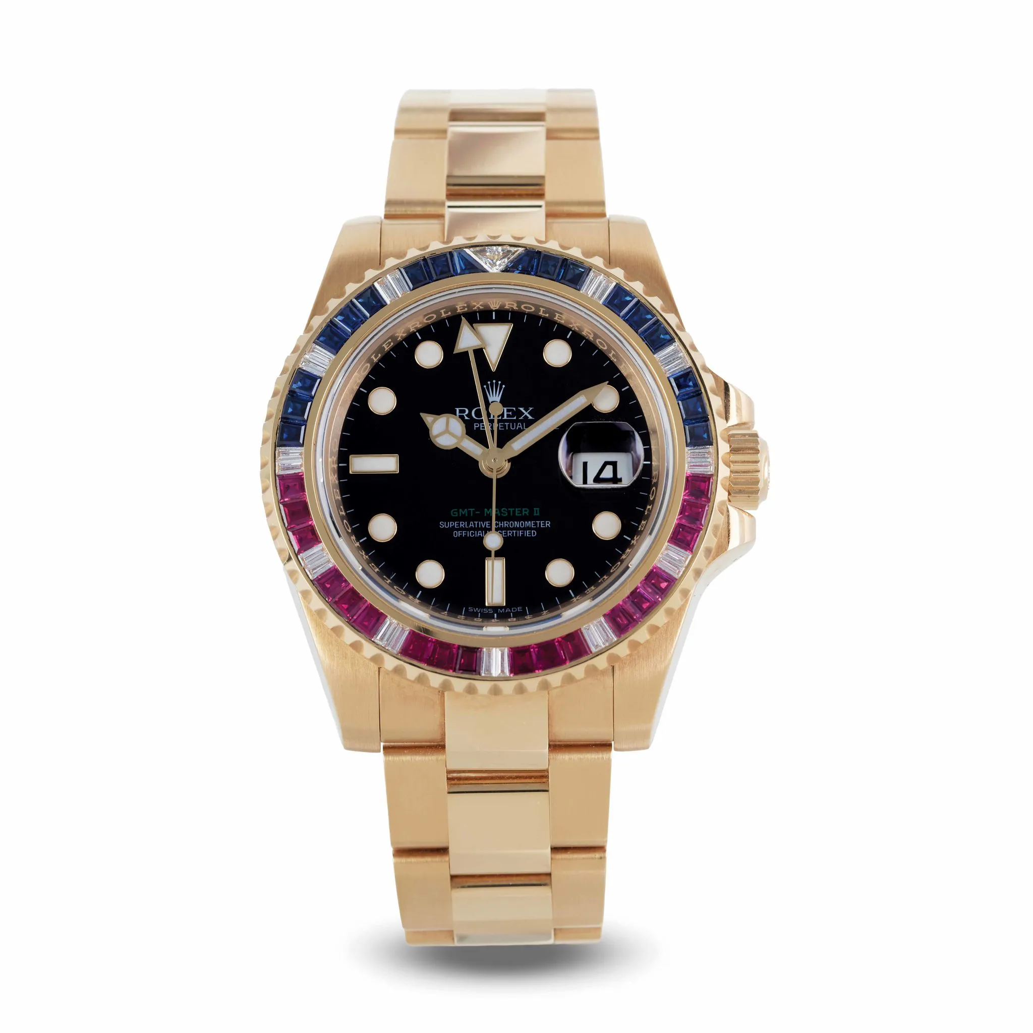 Rolex GMT-Master II 116748 SARU 40mm Yellow gold and Diamond Black