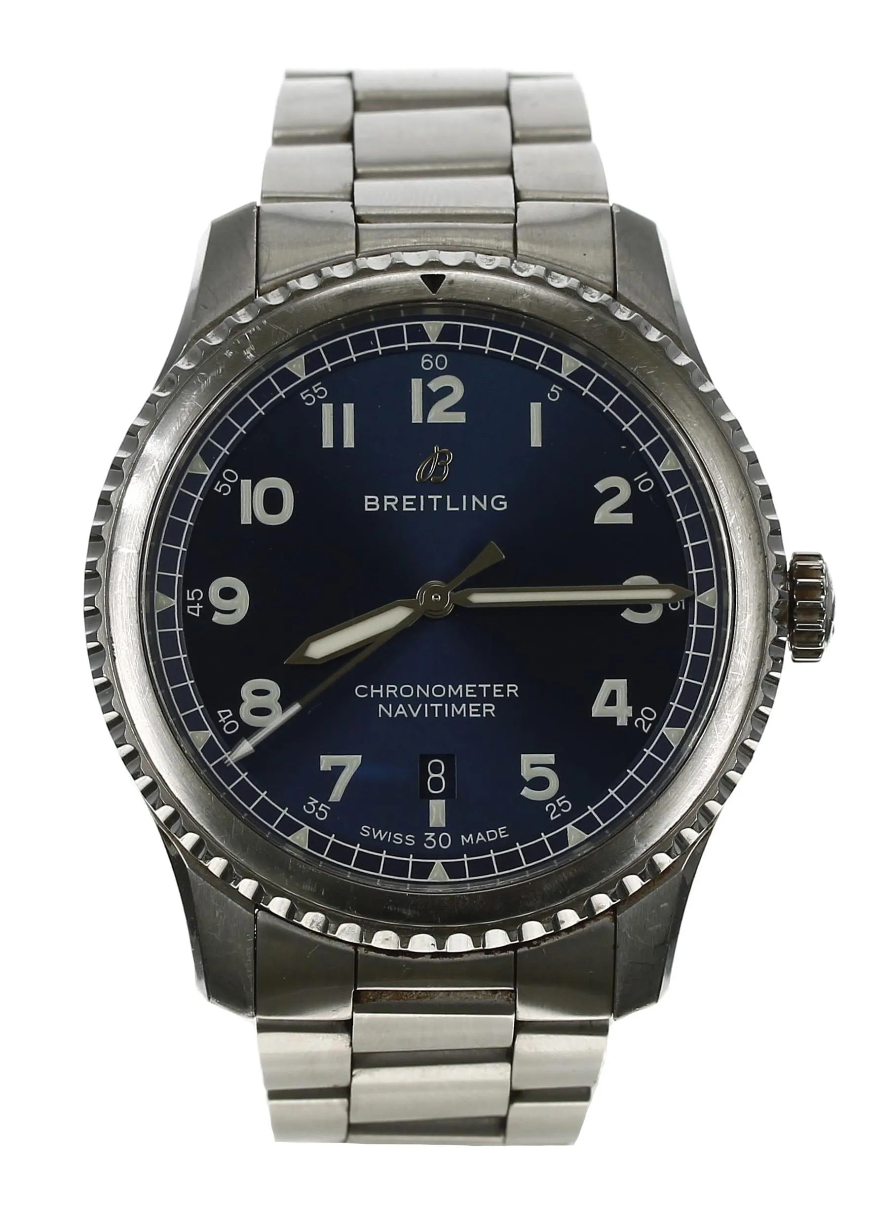 Breitling Aviator 8 A17314 41mm Stainless steel Blue