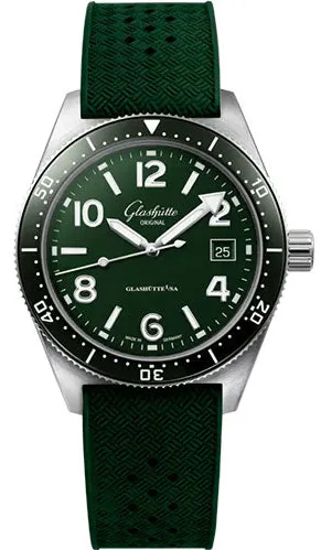 Glashütte Spezialist 1-39-11-13-83-37 39.5mm Stainless steel Green