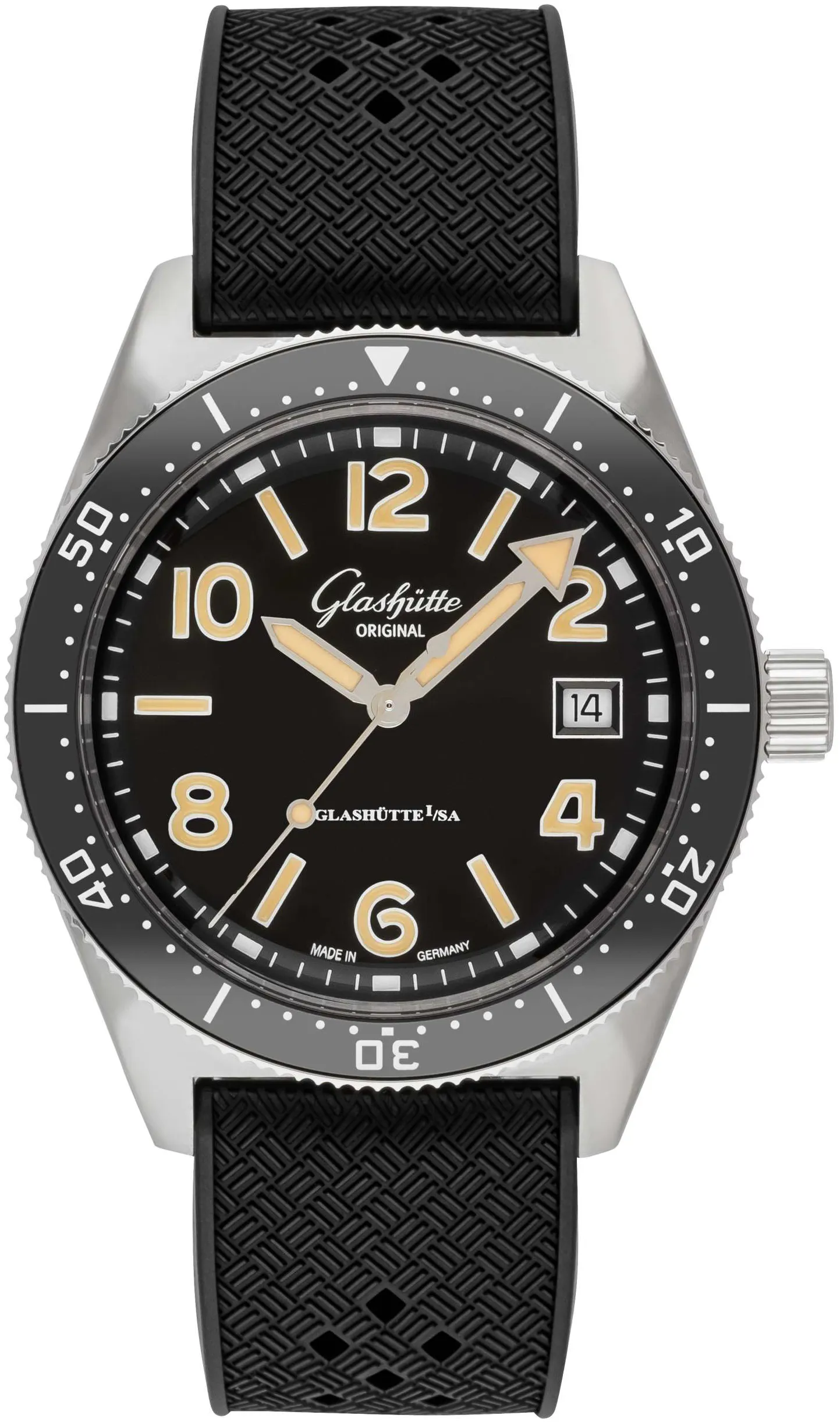 Glashütte Spezialist 1-39-11-06-80-33 39.5mm Stainless steel Black