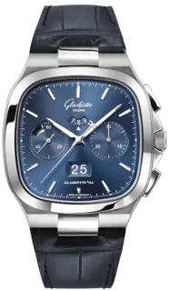 Glashütte Vintage 1-37-02-08-02-61 Stainless steel Blue