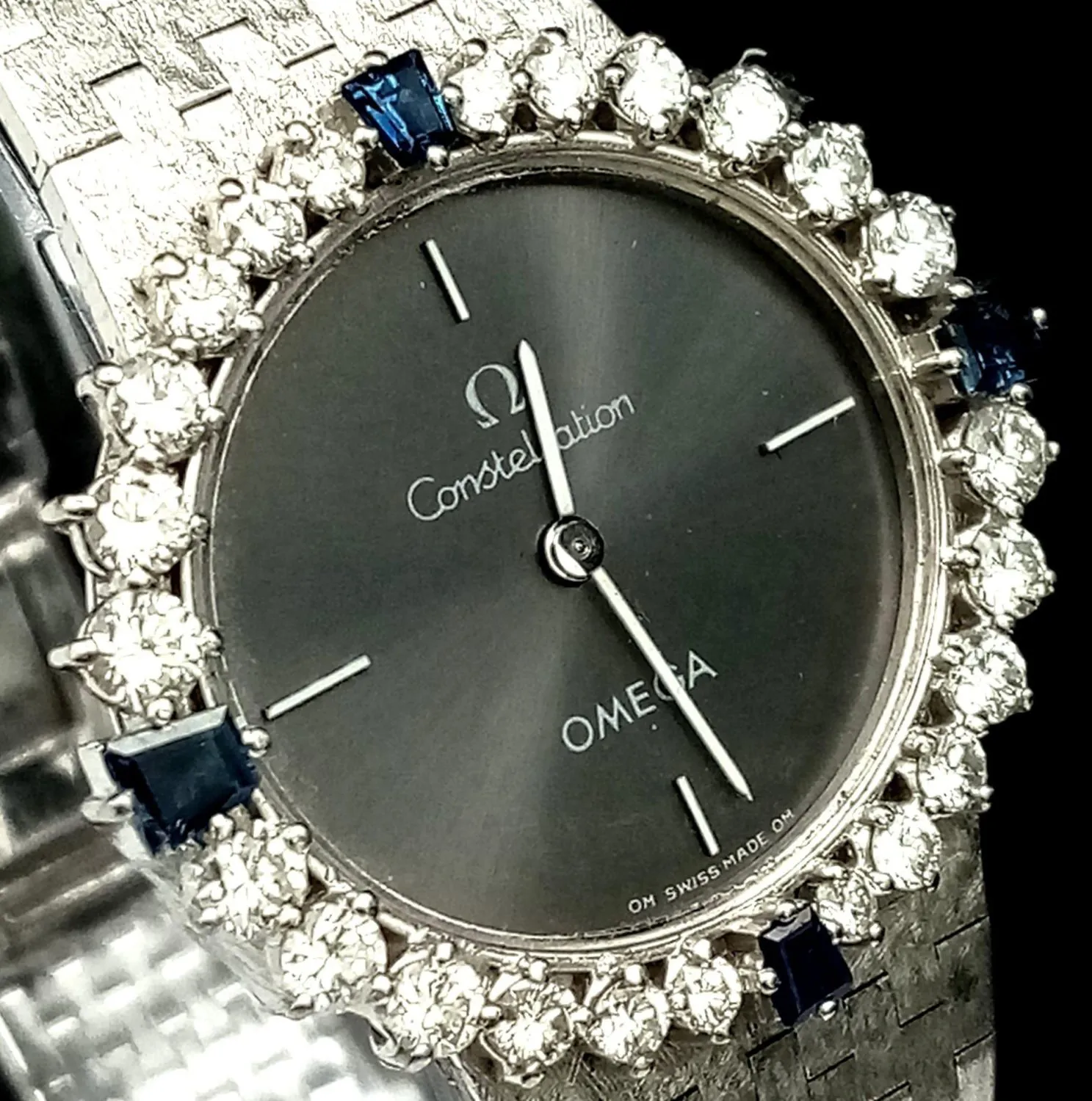 Omega Constellation 28mm White gold Gray 2