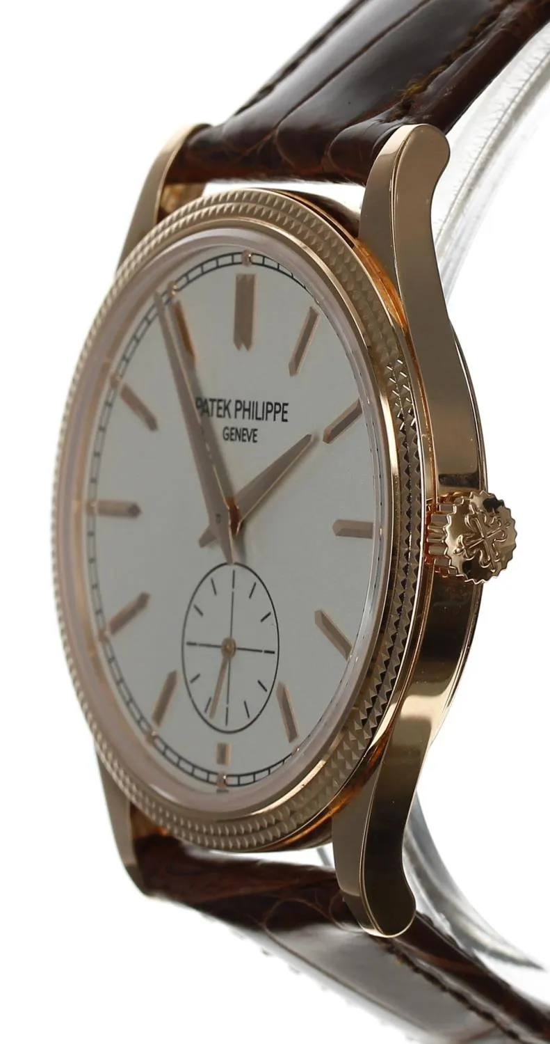 Patek Philippe Calatrava 6119R-001 39mm Rose gold Silver 2