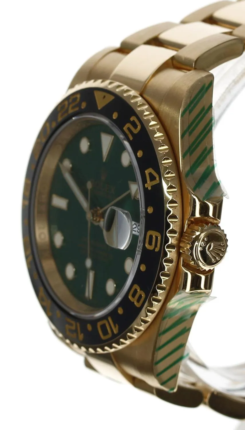 Rolex GMT-Master II 116718 40mm Yellow gold Green 1